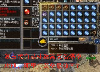 复古传奇丛林迷宫装备爆率攻略,哪里打装备最效率? 复古传奇丛林迷宫装备爆率攻略,哪里打装备最效率?