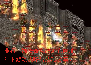 谁有三端传奇私服发布网址?求游戏攻略与技巧分享。 谁有三端传奇私服发布网址?求游戏攻略与技巧分享。