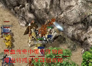热血传奇中哪些怪物能爆出特戒?求详细攻略 热血传奇中哪些怪物能爆出特戒?求详细攻略